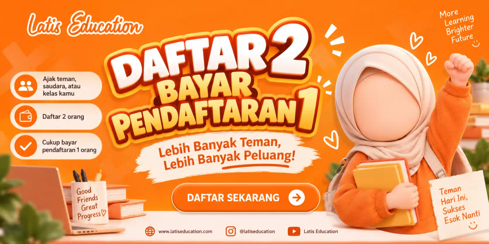 Daftar Berdua Bayar Satu Saja